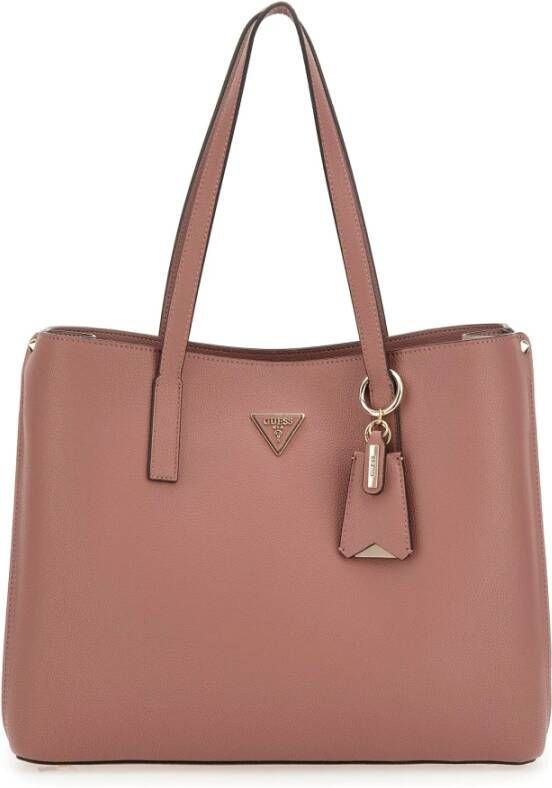 Guess Meridian Girlfriend Tote Stijlvolle Herfst Winter Collectie Pink Dames