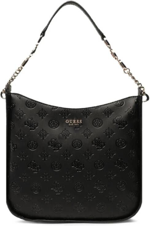 Guess Polyurethaan Schoudertas met Meerdere Zakken Black Dames