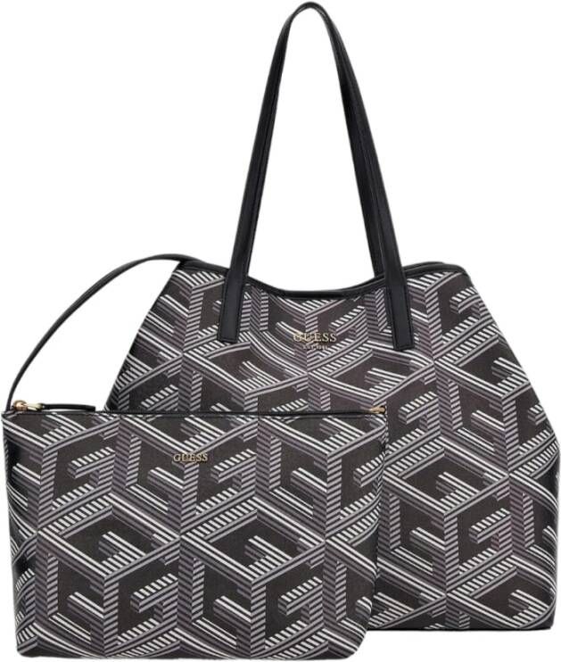 Guess Vikky Imitatieleren Tote Tas Black Dames