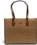 Guess Beige Handtas met Schouderbanden en Meerdere Compartimenten Beige Dames - Thumbnail 1