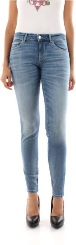 Guess Skinny-Fit Curve X Jeans met Label Patch Blue Dames