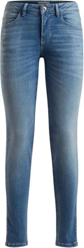 Guess Skinny-Fit Curve X Jeans met Label Patch Blue Dames