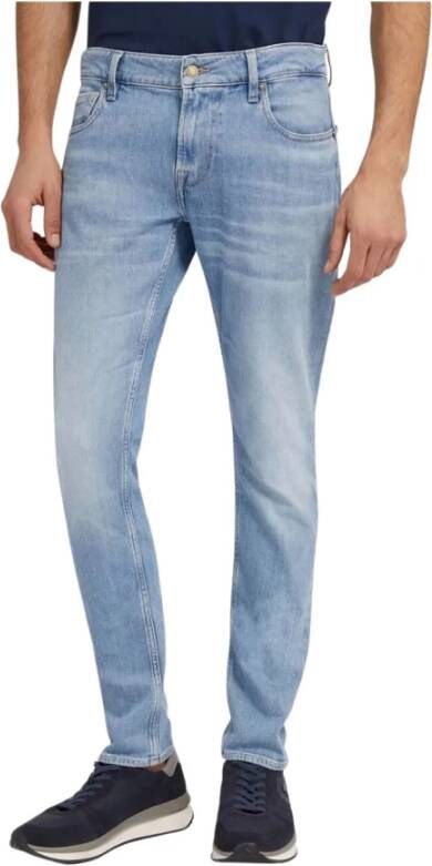 Guess Slim-Fit Skinny Blauwe Jeans voor Heren Blauw Heren