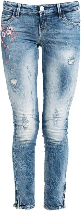 Guess Slim Fit Jeans Blauw Dames