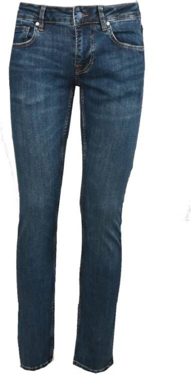 Guess Skinny Fit Jeans met knoopsluiting Blue Heren