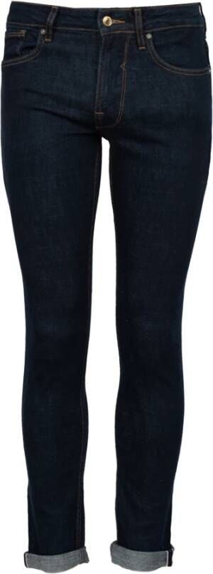 Guess Mid-Rise Skinny Jeans met Gouden Stiksels Blue Dames