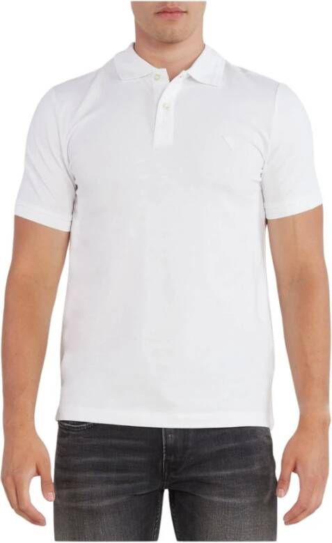 Guess Slim Fit Polo met Logo Patch Jeans White Heren