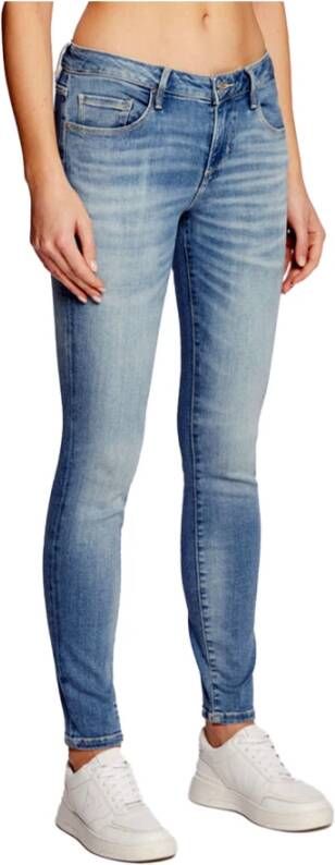 Guess Slimfit-jeans Blauw Dames