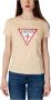 Guess Bedrukt Roze Dames T-shirt Beige Dames - Thumbnail 1