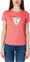 Guess Roze Print T-shirt voor Dames Pink Dames - Thumbnail 1