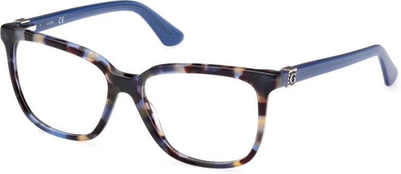 Guess Blauwe Plastic Frames Bril met UV-filter Blue Dames