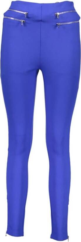 Guess Stijlvolle Dames Rechte Broek met Contrasterende Details Blauw Dames