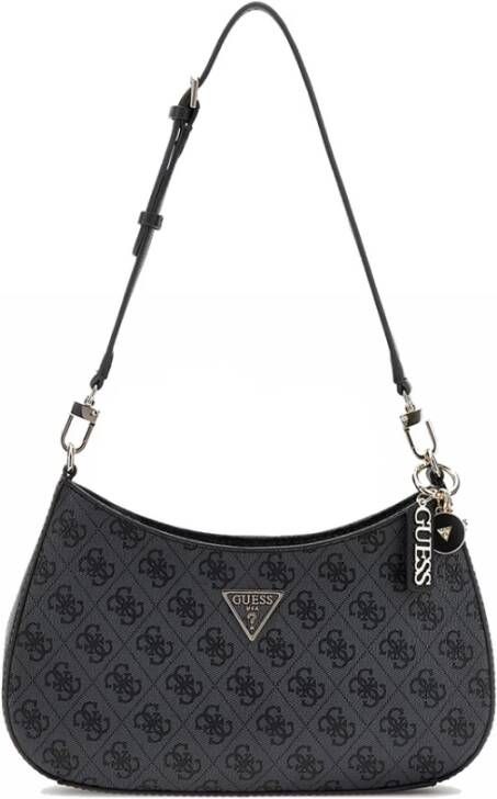 Guess Stijlvolle Eco Leren Schoudertas Black Dames