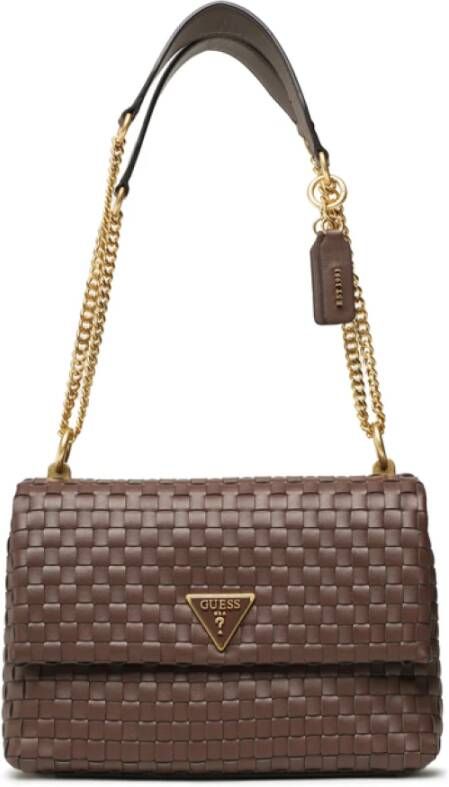 Guess Stijlvolle Lisbet Crossbody Tas Bruin Dames