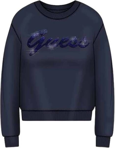 Guess Stijlvolle Logo Sweater voor Dames Blauw Heren