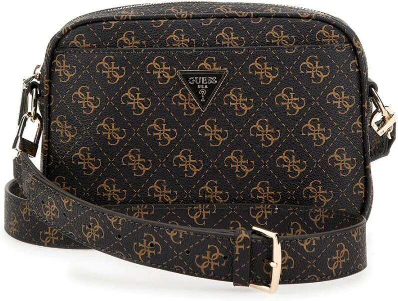 Guess Bruine Polyethyleen Schoudertas met Zakken Brown Dames