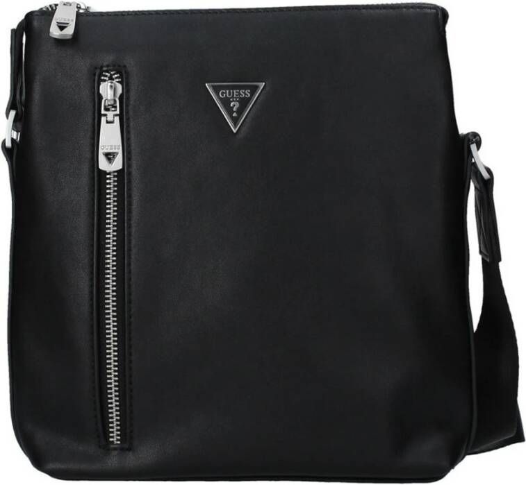 Guess Heren Scala Xbody Verticale Rits Zwarte Schoudertas Black Heren - Foto 2