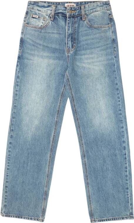 Guess Straight Jeans Blauw Heren