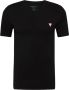 Guess Stretch Eco-Vriendelijk T-Shirt Zwart Slim Fit V-Hals Zwart Heren - Thumbnail 3
