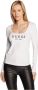 Guess Stretch ML T-Shirt Wit Aansluitende Pasvorm White Dames - Thumbnail 1