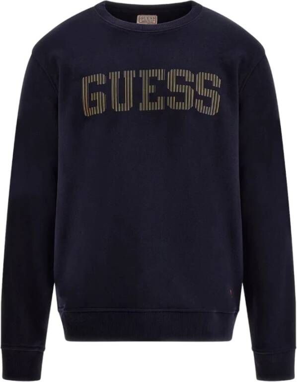 Guess Sweatshirt Beau Blauw Heren