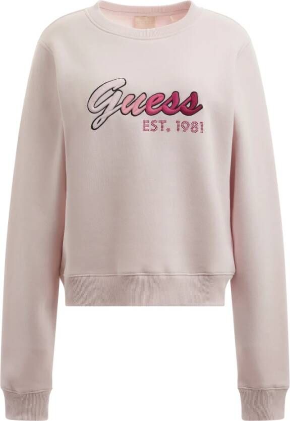 Guess Sweatshirt vrouw 3D Patch Roze Dames