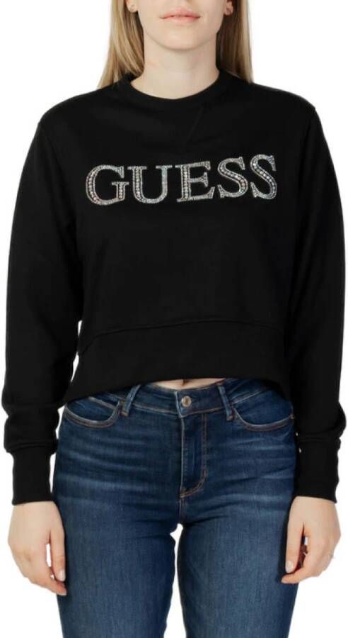 Guess Zwart Print Sweatshirt voor Dames Black Dames