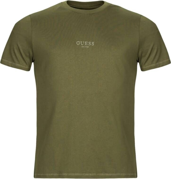 Guess T-shirt Aidy Groen Heren