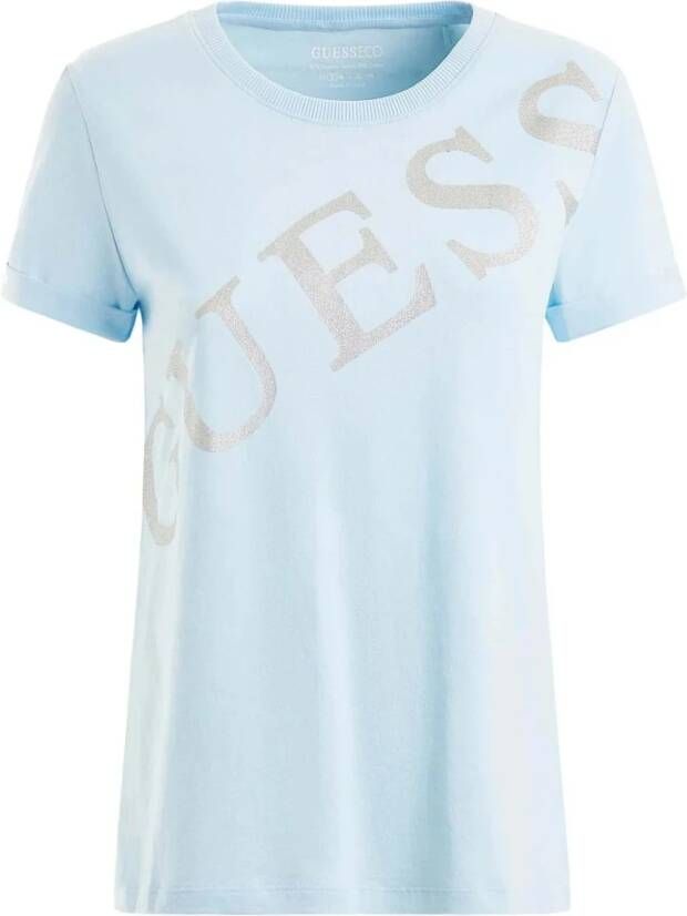 Guess T-shirt Blauw Dames