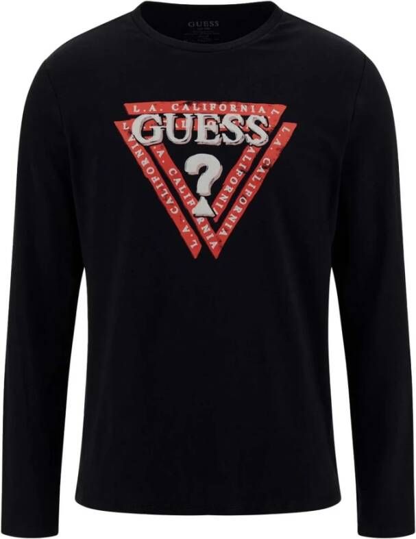 Guess T-shirt Blauw Heren