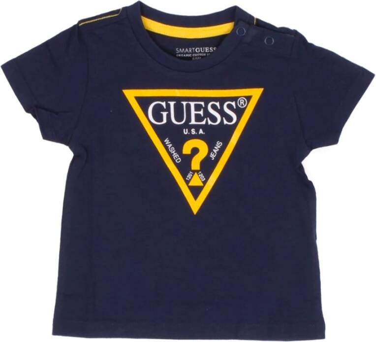 Guess T-shirt Blauw Heren