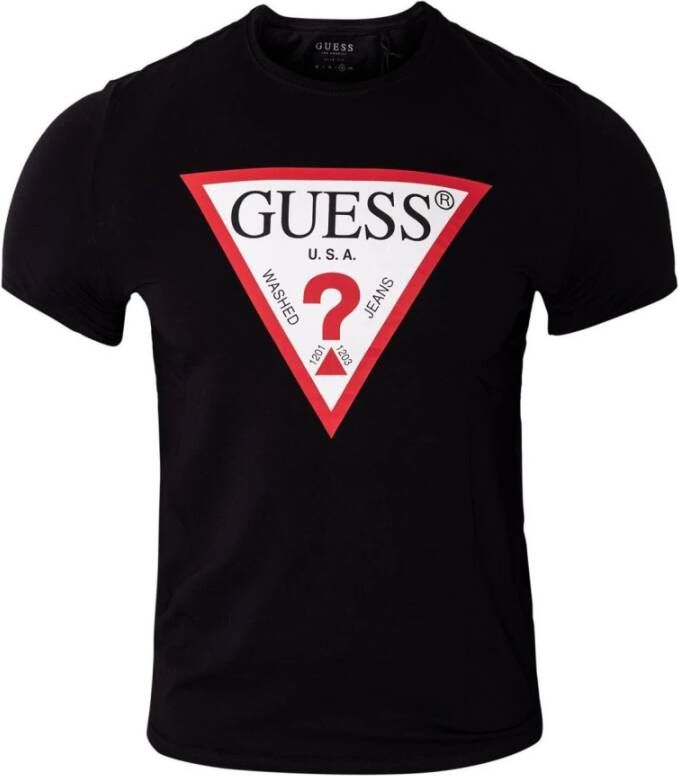 Guess T-shirt CN Original Logo Zwart Heren