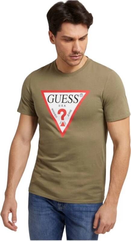 Guess T-shirt Groen Heren