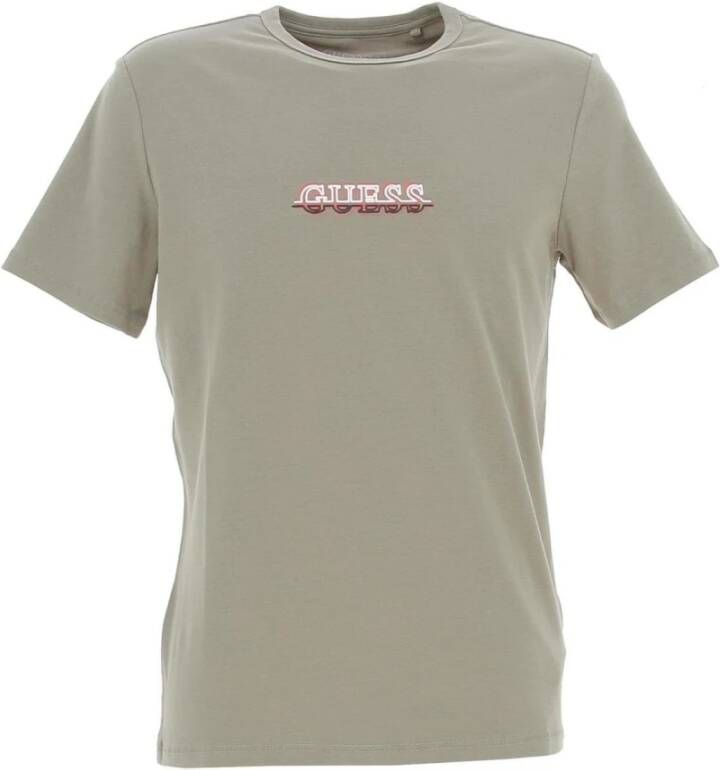 Guess T-shirt Maksim Groen Heren
