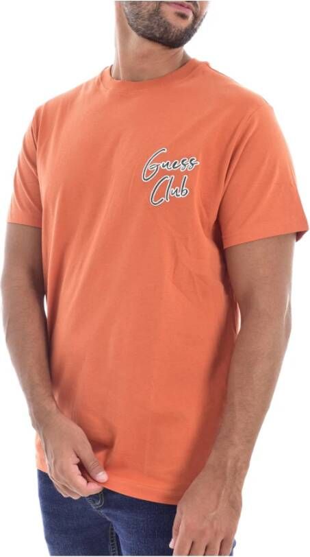 Guess T-shirt Oranje Heren