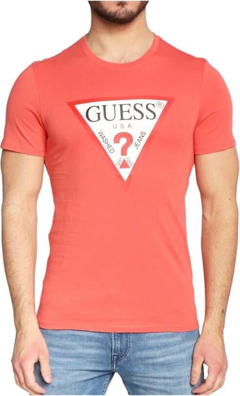 Guess T-shirt Oranje Heren