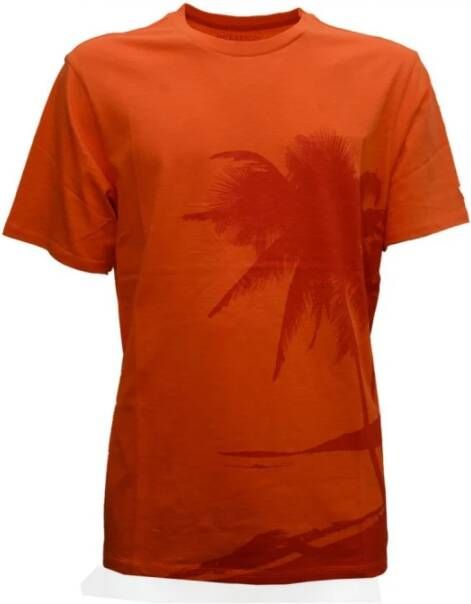 Guess T-shirt Oranje Heren