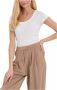 Guess Dames-T-shirt Logo Scoop Wit Dames - Thumbnail 6