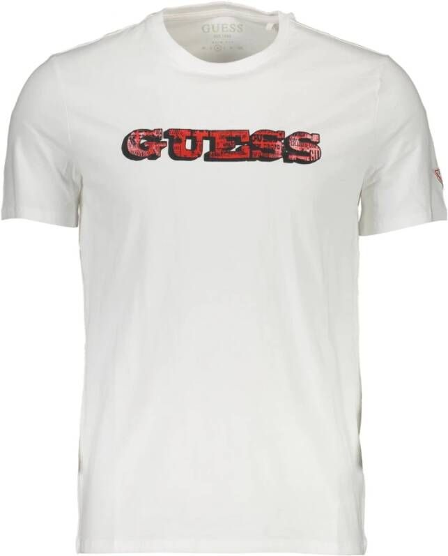 Guess Heren Wit Slim Fit T-shirt Wit Heren