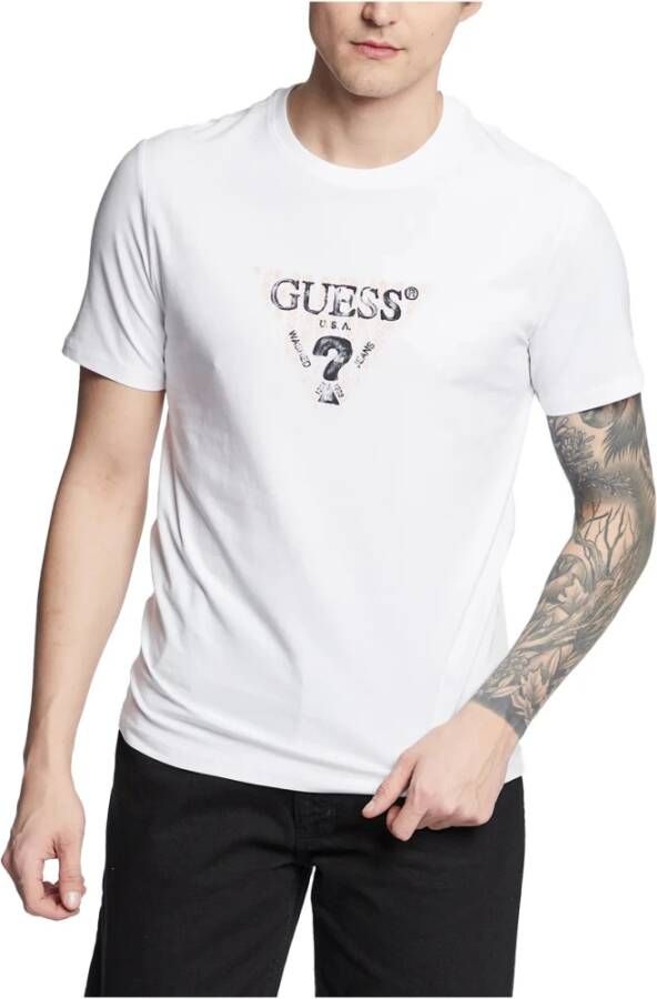 Guess T-shirt met labelprint model 'GEO TRIANGLE'