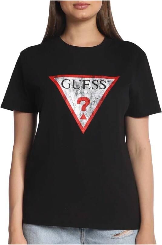 Guess T-shirt Zwart Dames