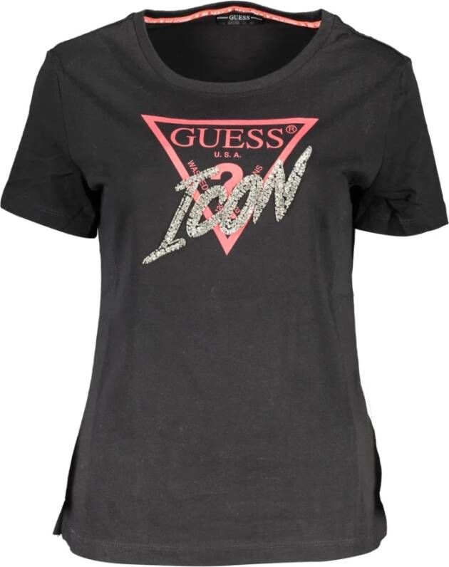 Guess T-shirt Zwart Dames