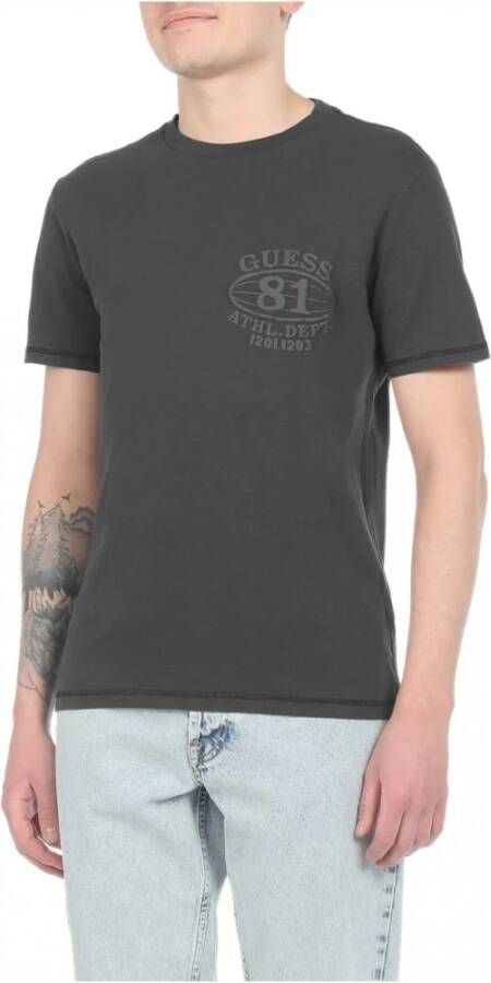 Guess T-shirt Zwart Heren