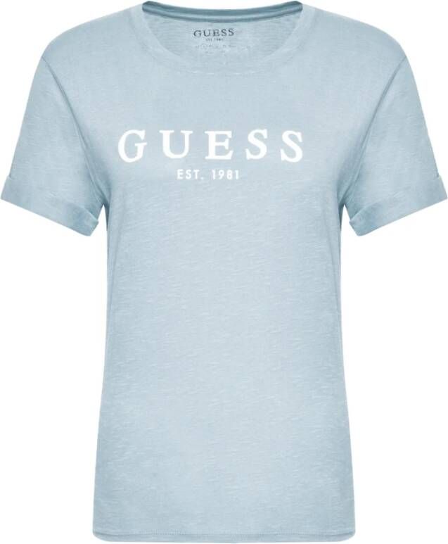Guess T-Shirts Blauw Dames
