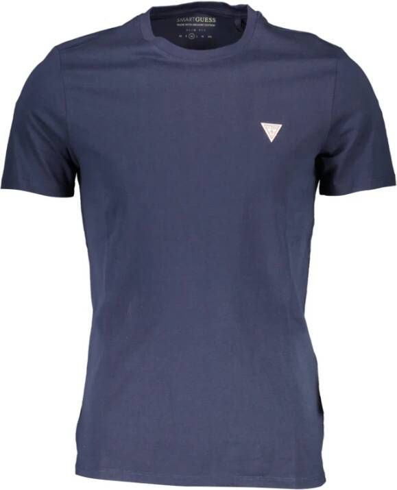 Guess T-Shirts Blauw Heren