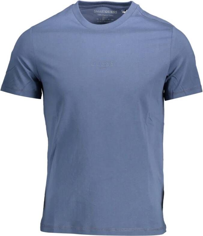 Guess T-Shirts Blauw Heren