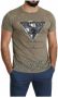 Guess Bruine Katoenen Stretch Logo Print Heren Casual T-shirt Brown Heren - Thumbnail 1