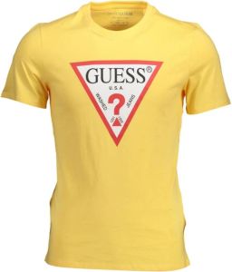 Guess T-Shirts Geel Heren
