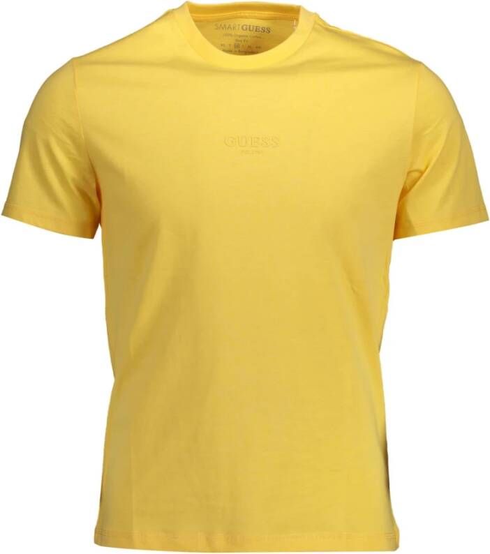 Guess T-Shirts Geel Heren