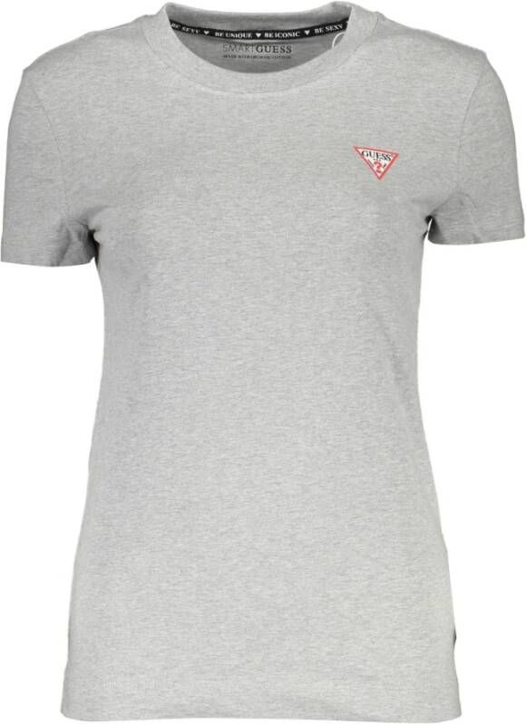 Guess Grijze T-shirt voor dames met logo print Grijs Dames